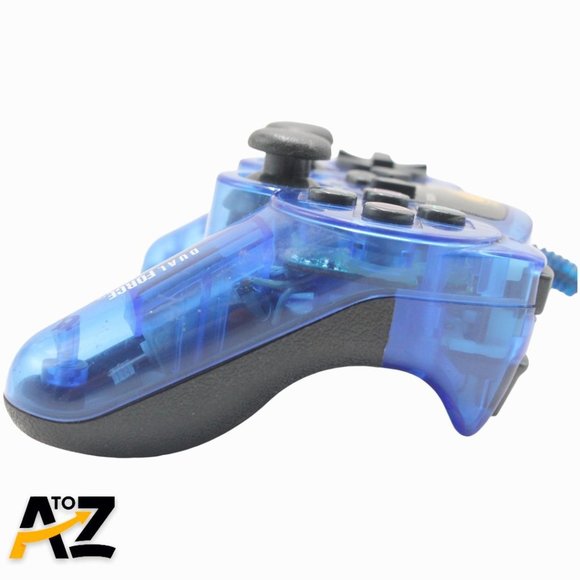 MadCatz Clear Blue Dual Force PS2 Playstation 2 PS1 Wired Controller - Picture 6 of 10